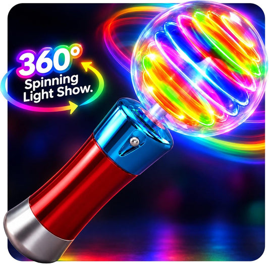 ArtCreativity Spinning Light Up Toy Magic Ball, Autism Sensory Kids Gift
