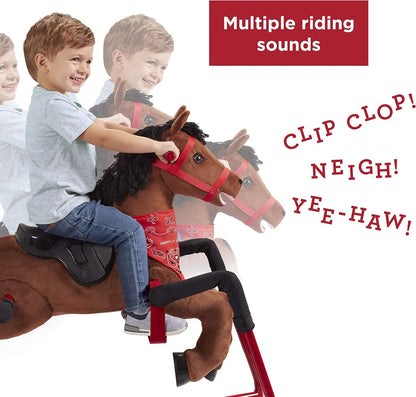 Radio Flyer Chestnut Interactive Riding Horse, for Ages 2-6, Ride On Toys