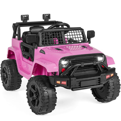 Best Choice Products 12V Kids Electric Vehicle Toy Ride On Car with Parent Remote Control for Toddlers, Seat Harness, 61 lbs Weight Capacity, Locking Doors, Spring Suspension, Bluetooth - Red