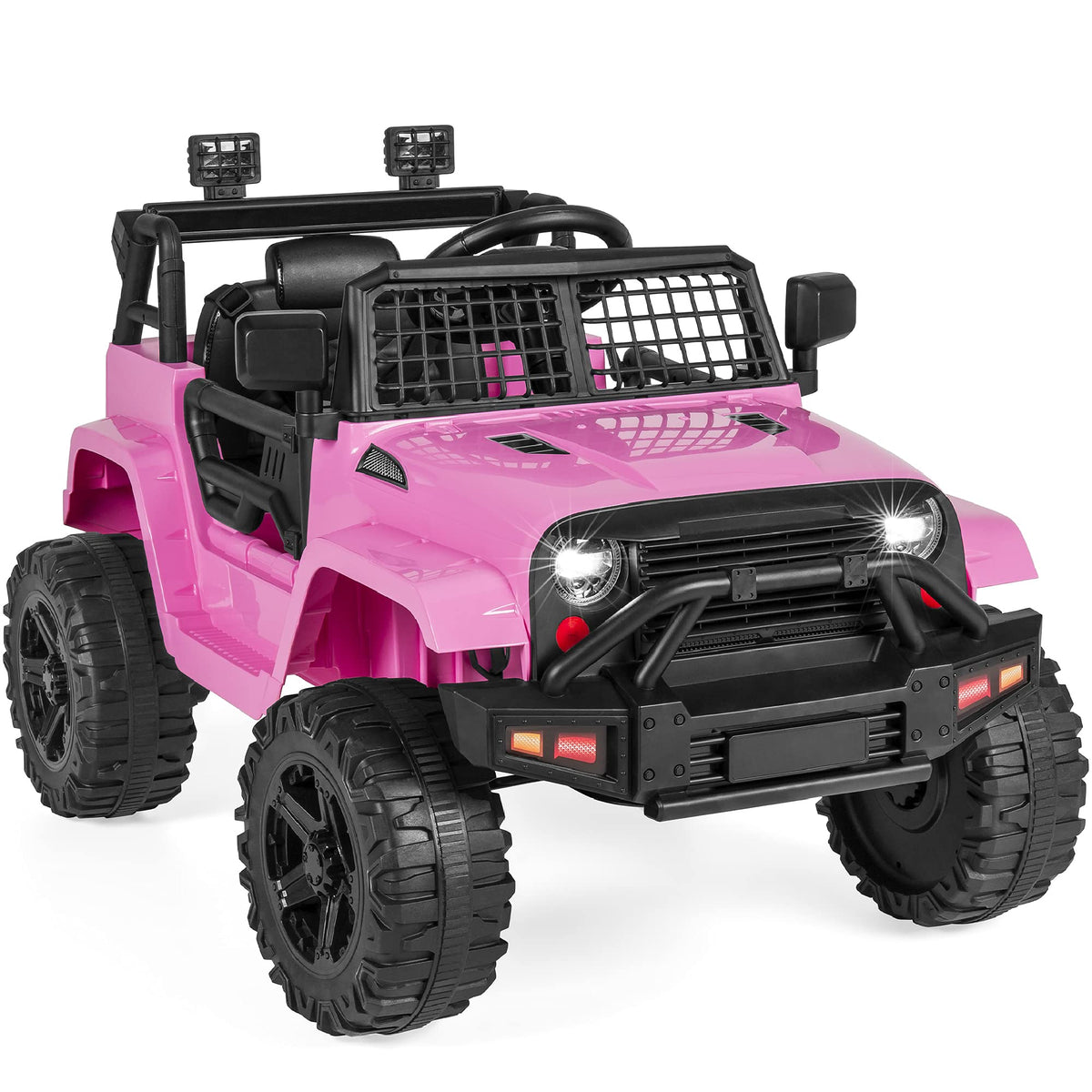 Best Choice Products 12V Kids Electric Vehicle Toy Ride On Car with Parent Remote Control for Toddlers, Seat Harness, 61 lbs Weight Capacity, Locking Doors, Spring Suspension, Bluetooth - Black