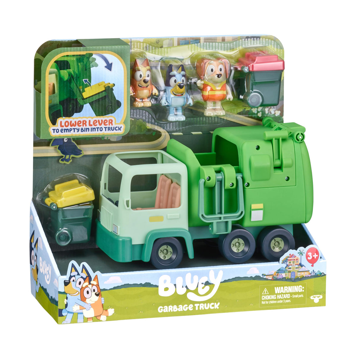 Bluey Heeler 4WD Family Toddler Toy Car, Pretend Play Toys, 4 Figures