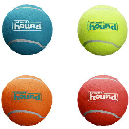 Outward Hound Squeaker Ballz Tennis Ball Dog Toy, Medium, 2.5", 4‑Pack