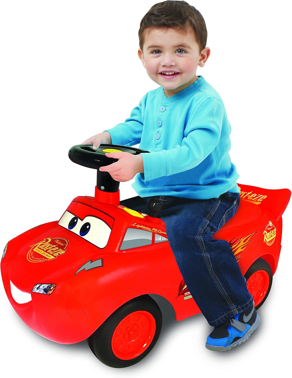 Kiddieland Lightning McQueen Ride-On Car, Foot-to-Floor Racer for Toddlers