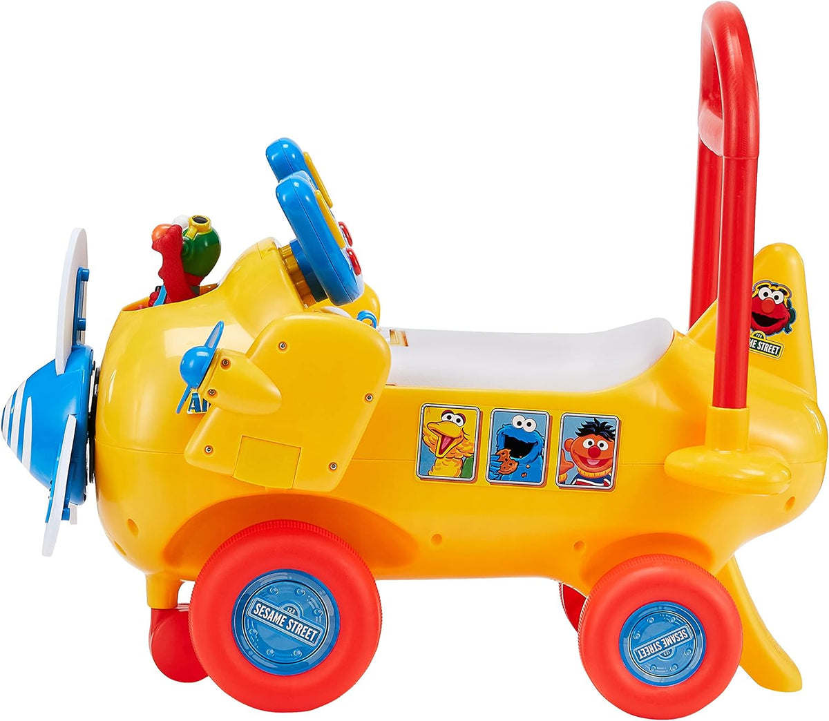 Kiddieland Sesame Street Elmo's Activity Plane Ride-On, Lights & Sounds