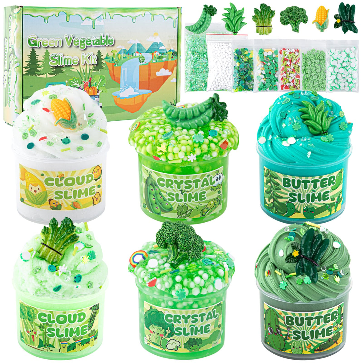 6-Pack Pink Slime Kit for Girls, Cloud Butter Squishy Birthday Gift Set