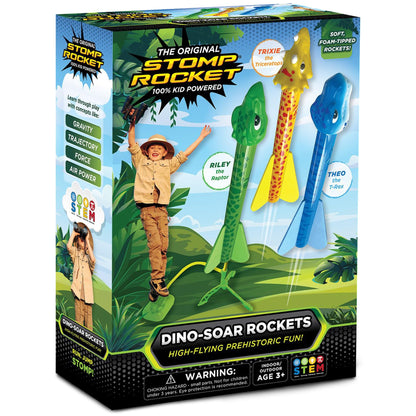 Stomp Rocket Ultra, High-Flying Rocket Launcher for Kids, 6 Rockets