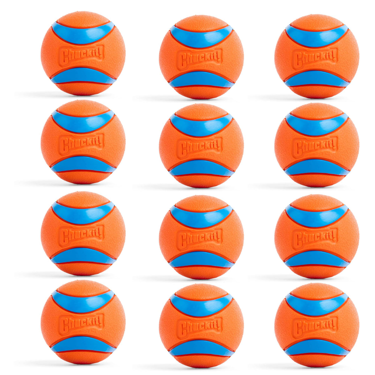 Chuckit! Ultra Ball Dog Toy with Cleaning Bucket, Medium 2.5-in, 8-Pack