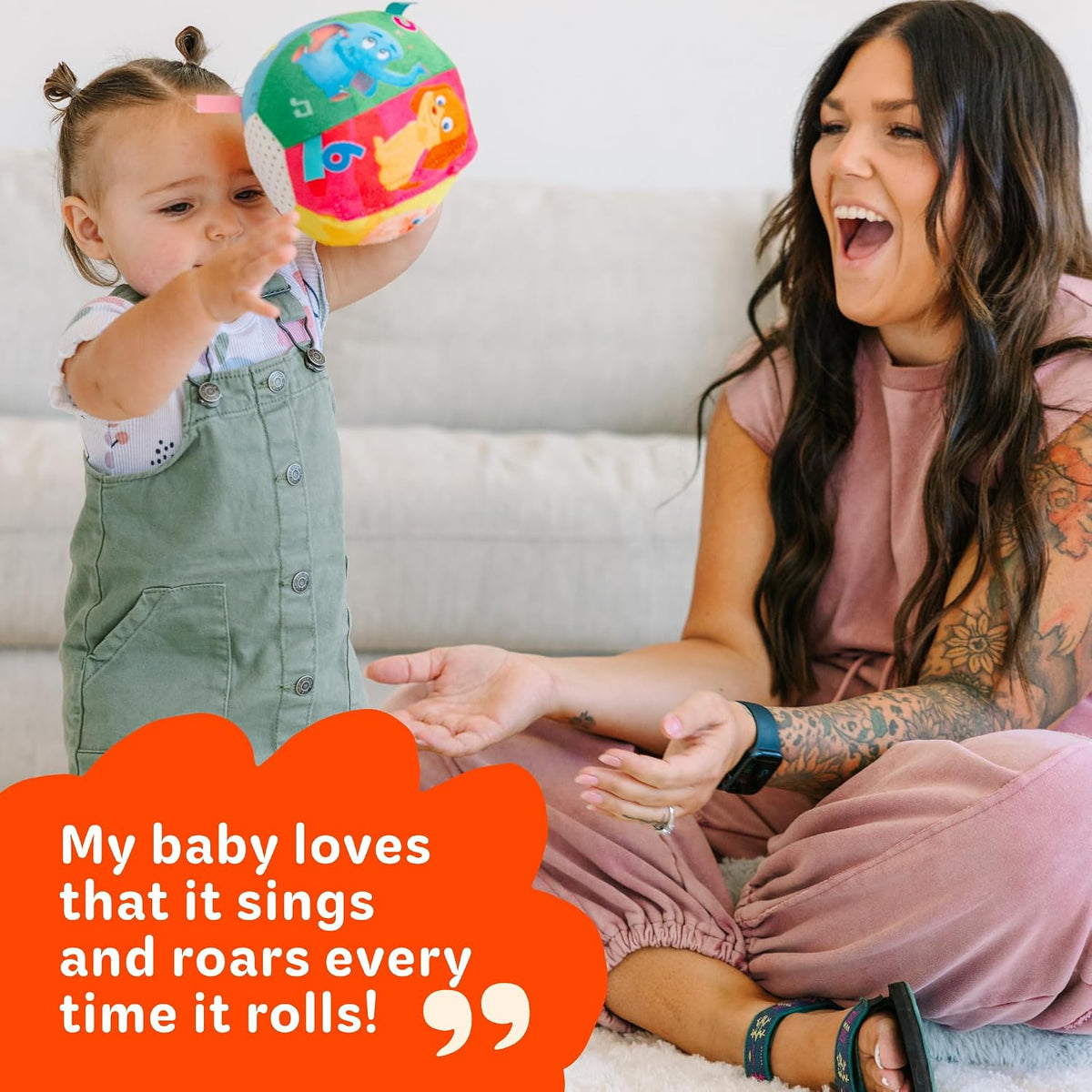Move2Play, Interactive Baby Ball with 30+ Sounds & Songs | Toys for 1 Year Old Boys & Girls | Baby Toys 6-12+ Months | Musical Crawling Ball for Toddlers 1-3 | 1st Birthday Gift