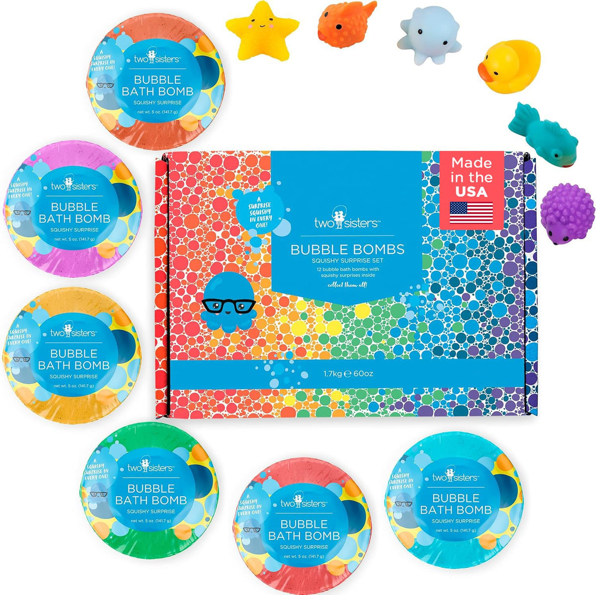 TNT Creeper Bath Bombs for Kids with Surprise Toys Inside, 6 Pack