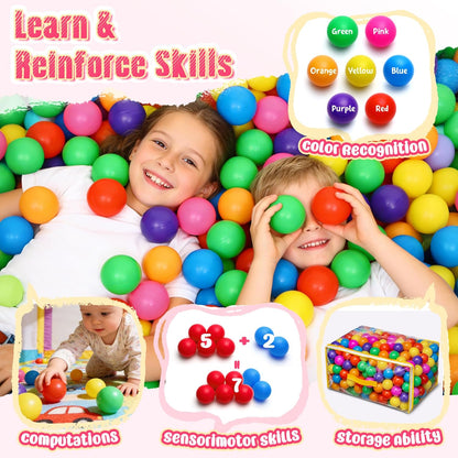 Vanland Ball Pit Balls, Plastic Playpen Balls for Babies Toddlers and Kids