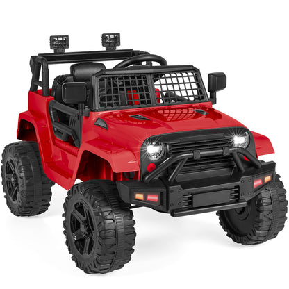 Best Choice Products 12V Kids Electric Vehicle Toy Ride On Car with Parent Remote Control for Toddlers, Seat Harness, 61 lbs Weight Capacity, Locking Doors, Spring Suspension, Bluetooth - Red