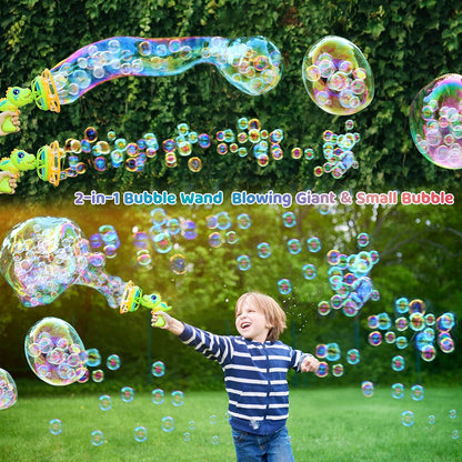 IFLOVE Dinosaur Bubble Gun for Kids 3-8, Bubble Machine Blower Toy (Green)