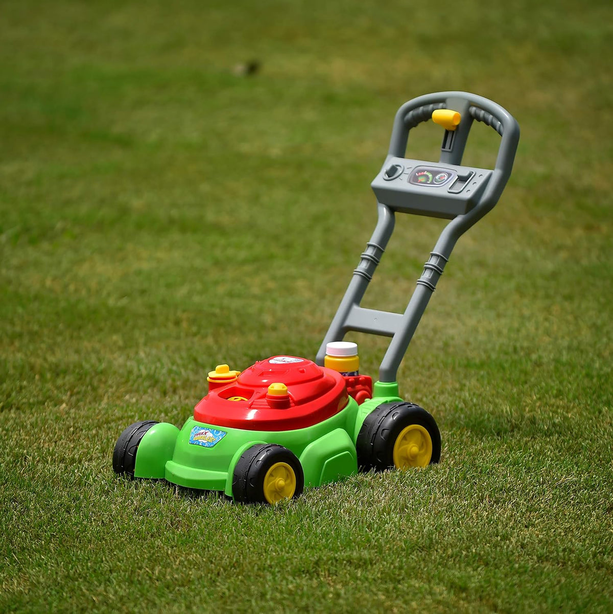 Maxx Bubbles Bubble-N-Go Mower - Bubble Lawn Mower, 4oz Solution - Ages 2-4