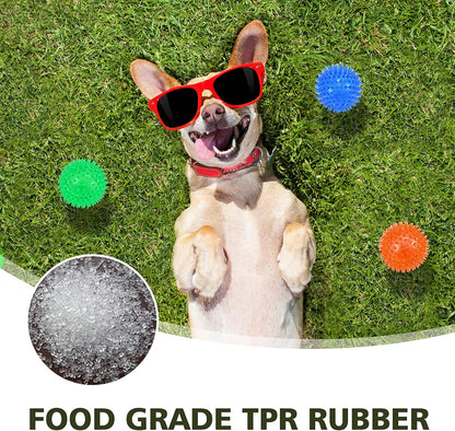 petizer 3 Pack 2.5” Squeaky Dog Toy Balls, Floating Pool Balls, Spiky Dog Balls Water Toys, Durable Interactive Fetch Toys for Puppy, Dog Chew Toys for Teething (2.5", Small Dog)