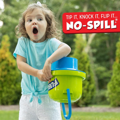 Fubbles Bubbles No-Spill Big Bubble Bucket | Bubbles for Toddlers and Kids of All Ages | Includes Fubbles Bubbles Bucket and 3 Bubble Wands, Made in The USA
