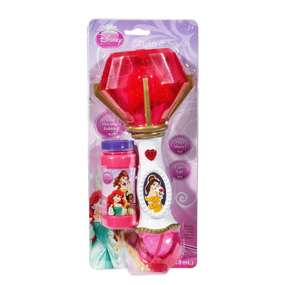 Little Kids Disney Minnie Mouse Light and Sound Musical Bubble Wand, Includes Bubble Solution, Multi (2051)