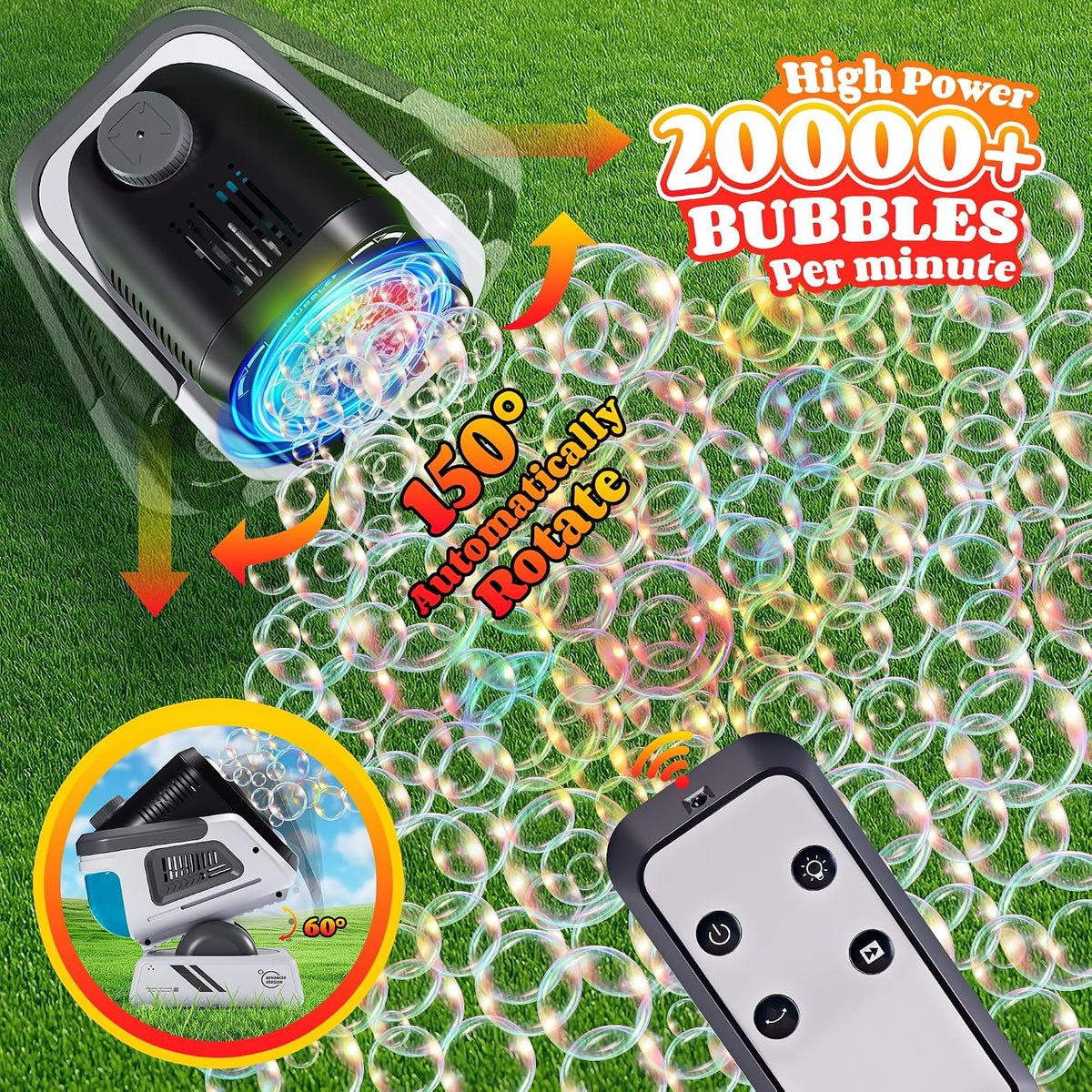 Upgraded Bubble Machine Outdoor Toys for Kids & Wedding Party