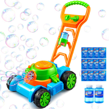 SLOOSH Bubble Lawn Mower Toddler Toys Spill-Proof Bubble Machine