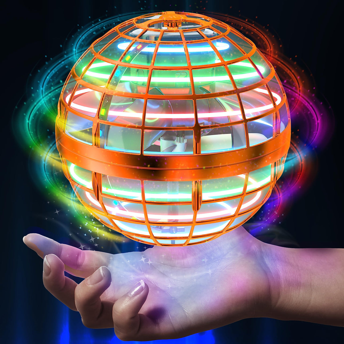 AMERFIST Flying Orb Ball Toy,Cosmic Globe Boomerang Hover Ball Galactic Fidget Spinner, Hand Drone Orbit, Cool Toys Gift for 6 7 8 9 10+ Year Old Boys Girls Teens Outdoor Toys(Blue)