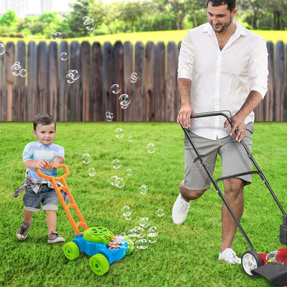 ArtCreativity Bubble Lawn Mower for Toddlers 1-3, Kids Bubble Machine for 1 Year Old Boy Gifts, Bubbles Blowing Push Toys for Kids, Summer Outdoor Gardening Toys for Birthday Gifts Boys & Girls
