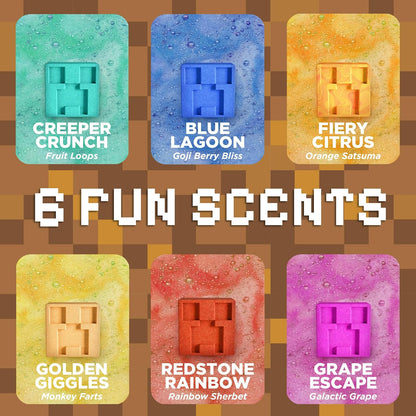 TNT Creeper Bath Bombs for Kids with Surprise Toys Inside, 6 Pack