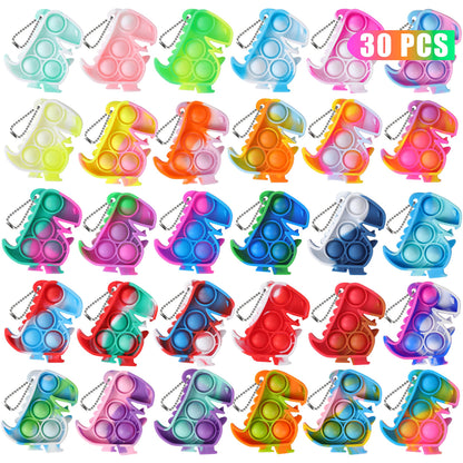 Pop Fidget Toys Bulk Its Party Favors for Kids 30 Pack Mini Pop Keychain It