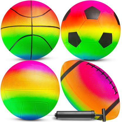 PlayBolt Sports Balls for Kids & Toddlers Toys - (Pack of 4) 5-inch