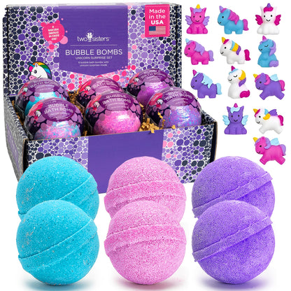 TNT Creeper Bath Bombs for Kids with Surprise Toys Inside, 6 Pack