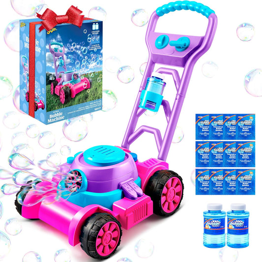 SLOOSH Bubble Lawn Mower Toddler Toys Spill-Proof Bubble Machine