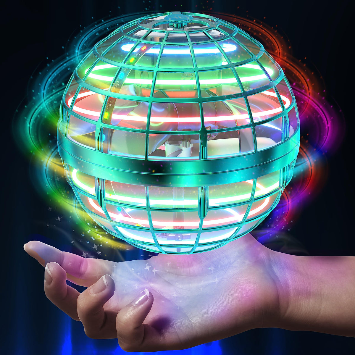 AMERFIST Flying Orb Ball Toy,Cosmic Globe Boomerang Hover Ball Galactic Fidget Spinner, Hand Drone Orbit, Cool Toys Gift for 6 7 8 9 10+ Year Old Boys Girls Teens Outdoor Toys(Blue)