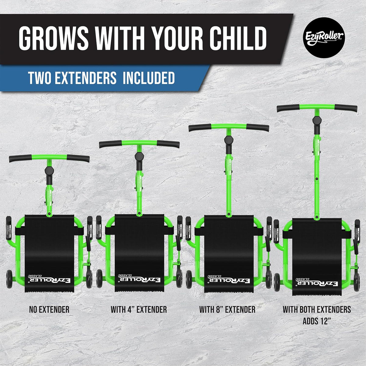Ezyroller Classic Ride On Toy for Kids Ages 3-12+, Ideal Weight 35-100 lbs